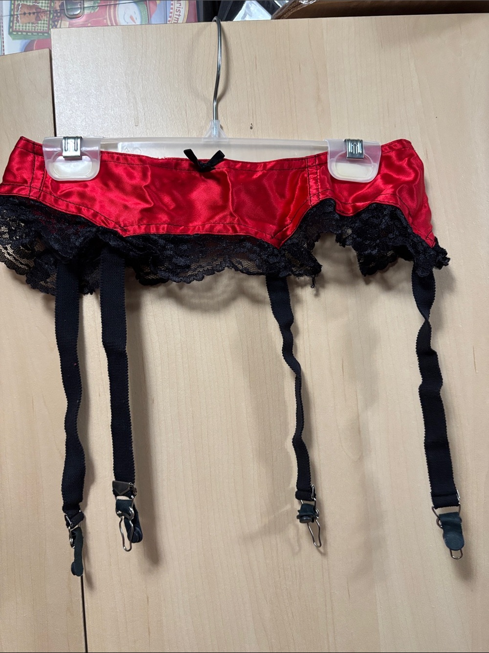 Red & Black Garter Belt
